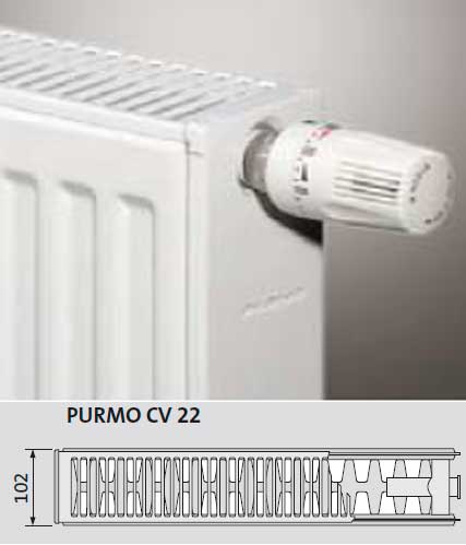 PURMO COMPACT VENTIL CV22. Радиатор PURMO CV 22 500x1000