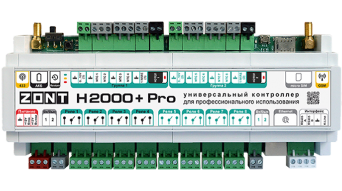 Zont контроллеры. ZONT H-2000+ PRO Контроллер отопления
